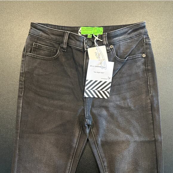 NWT Free People x Sandrine Rose Distressed Black Jeans, Women's Size 26 - Picture 5 of 10